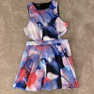 Bebe for and flare mini dress